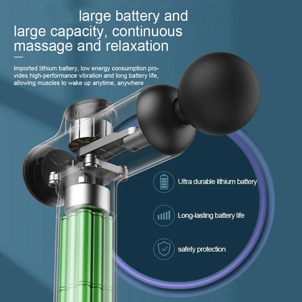 : PAQIN 99-Level Massage Gun – Deep Muscle Fascia Body, Neck & Back Massager (Low Noise) — view 3 of sports & fitness