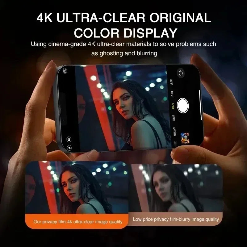 3Pcs Privacy Screen Protector for iPhone 13/14/15/16/17 Pro Max Anti-Spy — view 4 of screen protectors