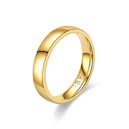 Women's Gold Plated Wedding Ring — Fashion Couple's Engagement Jewelry Gift