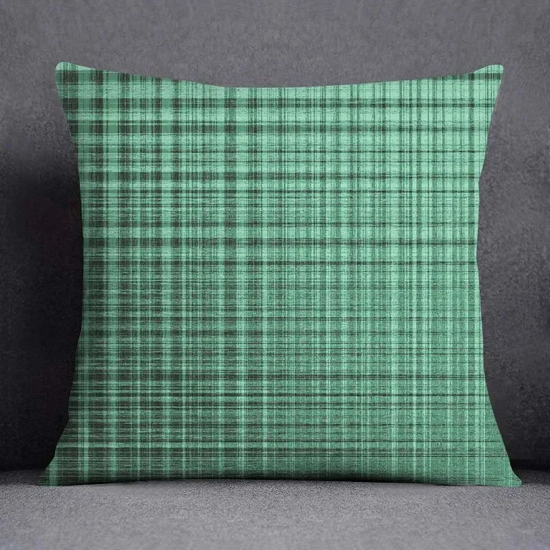 Dark Green Floral Cushion Cover &mdash; Modern Square Animal Print Pillow Case for Sofa &amp; Office