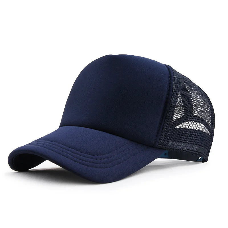 Unisex Plain Mesh Baseball Cap - Classic Snapback Trucker for Everyday Wear — view 4 of baseball caps
