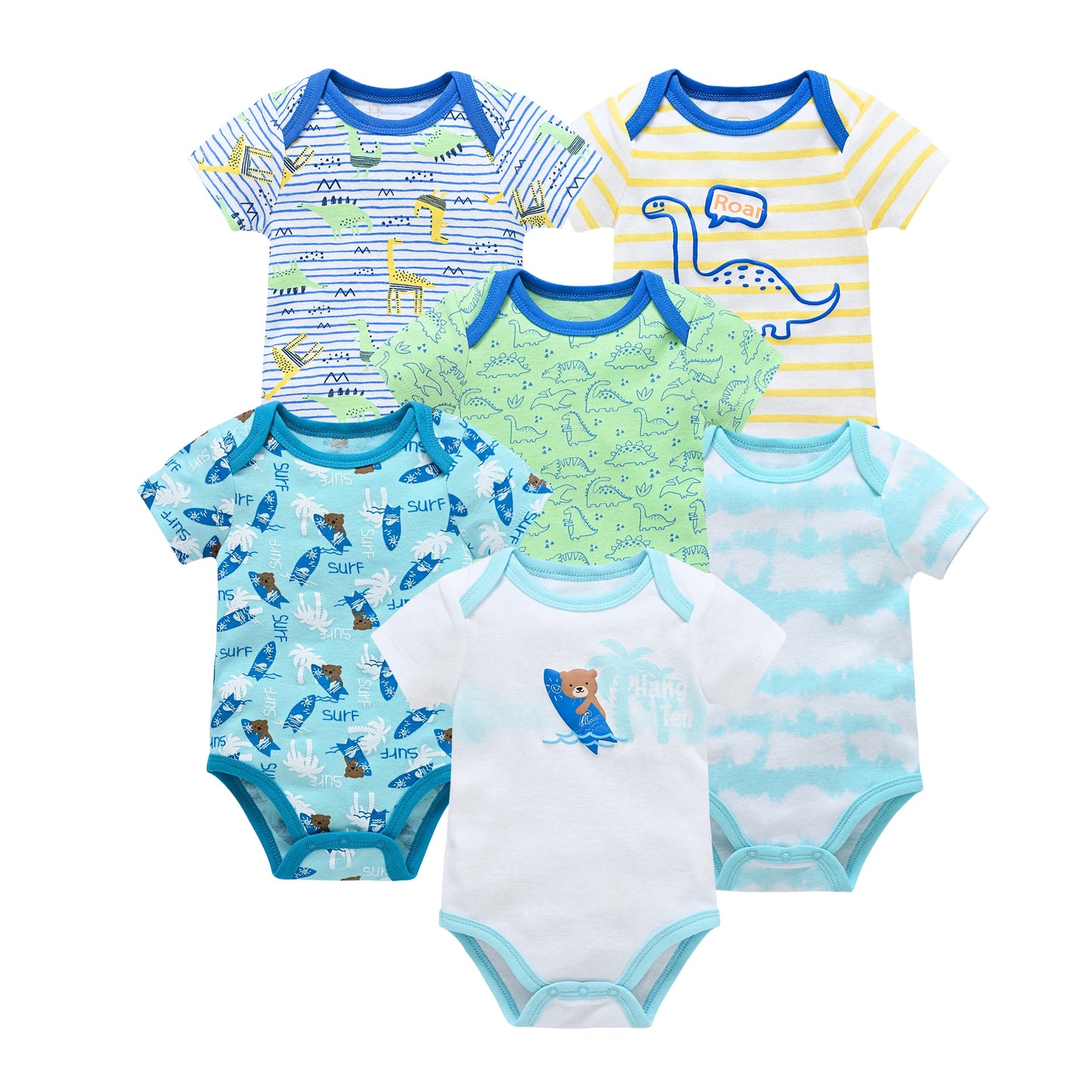 Baby Girls Cotton Bodysuit 3 & 6 Pack - Short Sleeve Newborn Onesies — view 18 of baby bodysuits