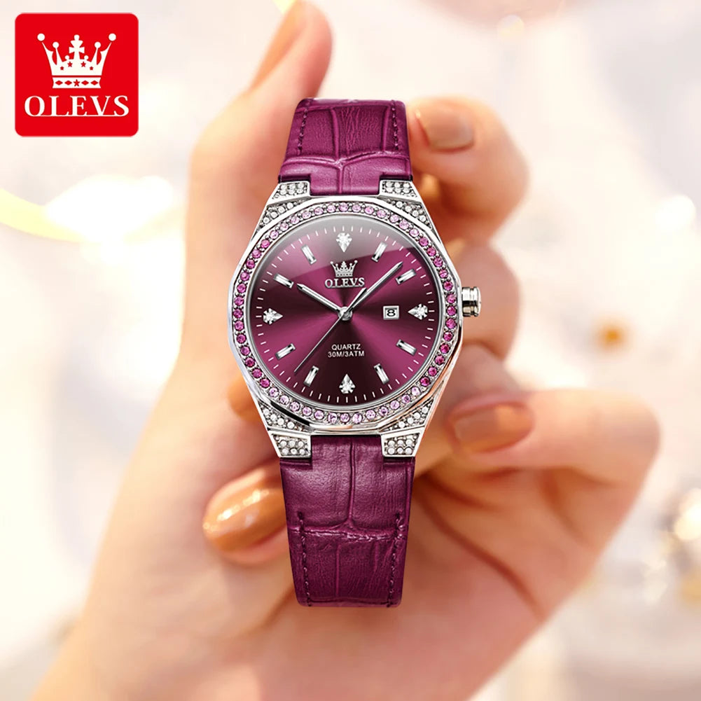 OLEVS Women's Diamond Watch — Original Luxury Quartz Wristwatch — view 4 of watches