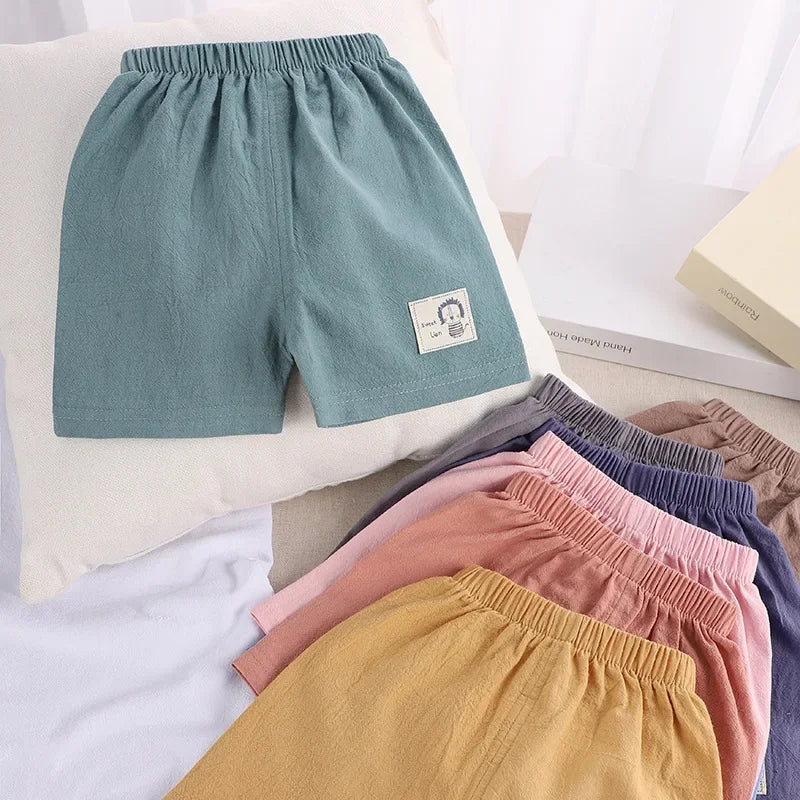 Kids Cotton-Linen Summer Shorts – Cute & Comfy (1-5 Years)