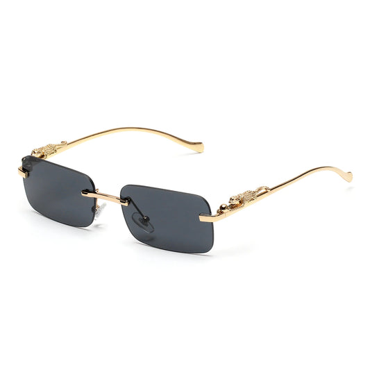 Rimless Sunglasses Ruiao UV400 — Sleek Metal Square Designer Shades Men Women Influencer — view 1 of sunglasses
