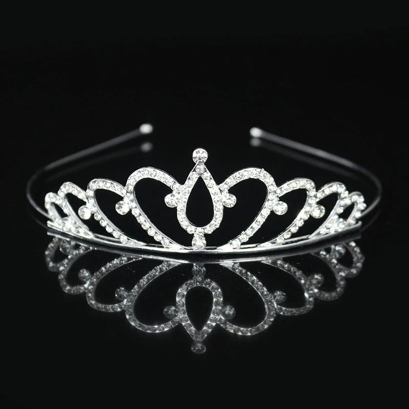 Princess Tiara Crystal Crown Headband - Kids Hair Accessory