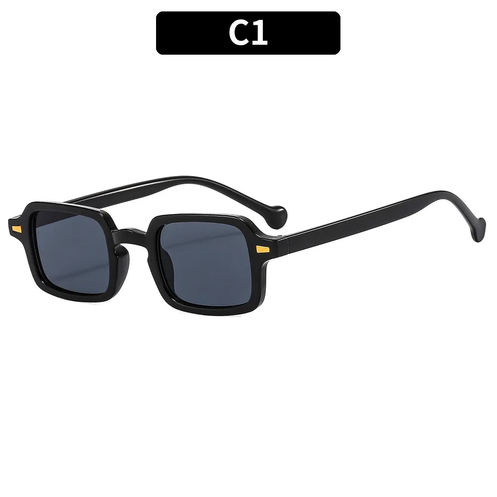 Rectangle Sunglasses Luxurious Designer — Vintage Brand Anti-Glare Women Men Square Shades — view 13 of sunglasses