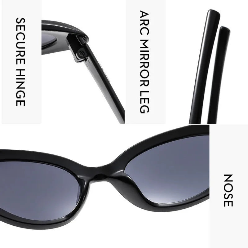 Women's Y2K Oval Sunglasses — Vintage Cat-Eye UV400 Retro Shades (Unisex) — view 6 of sunglasses