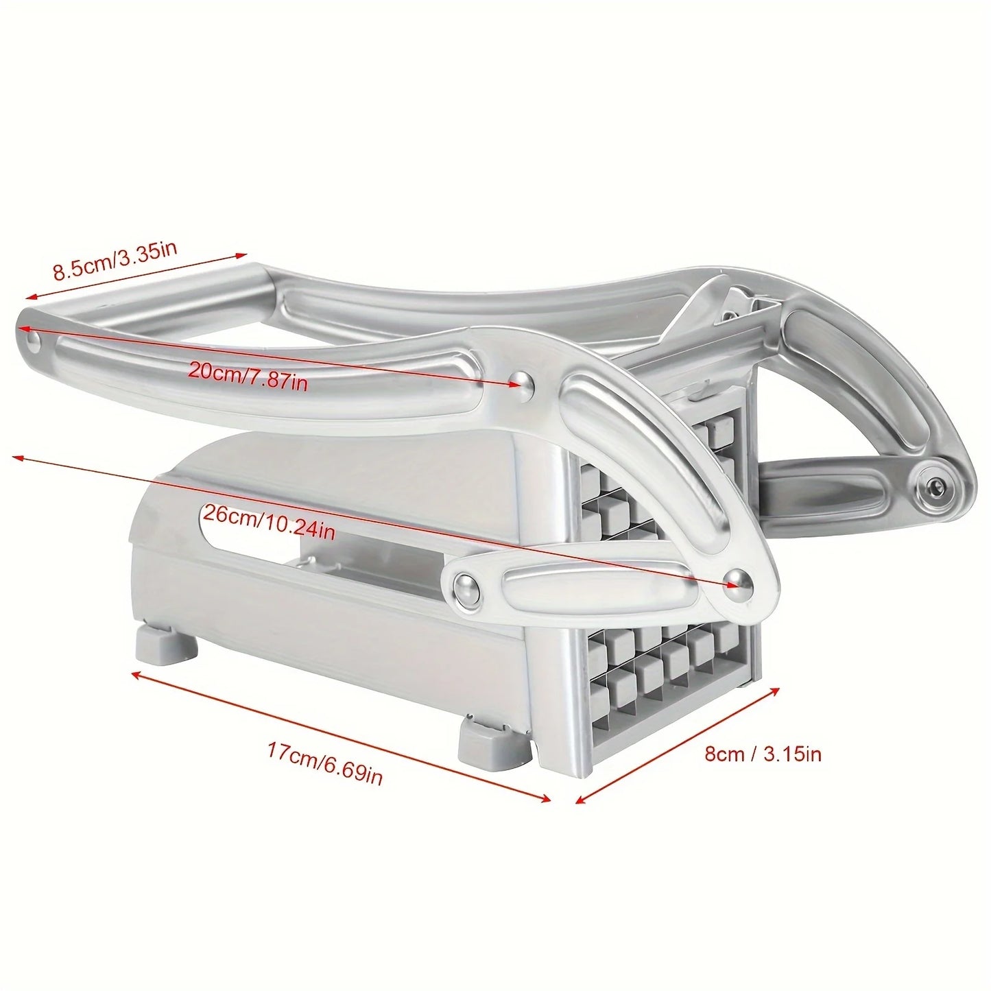 Stainless Steel French Fry Cutter – Manual Potato Slicer & Vegetable Cutting Machine — view 2 of home & kitchen