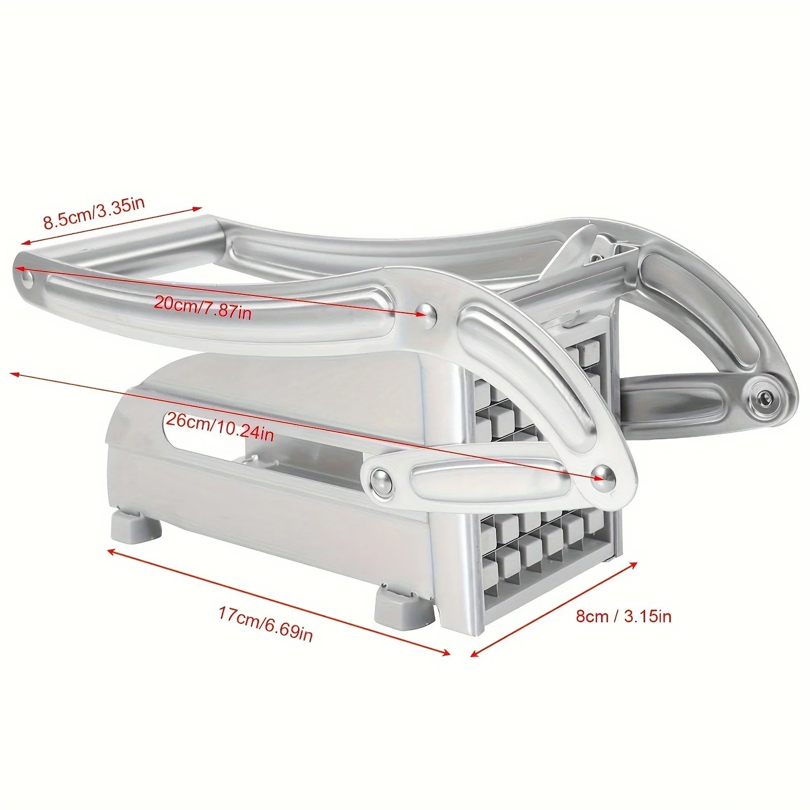 Stainless Steel French Fry Cutter – Manual Potato Slicer & Vegetable Cutting Machine — view 2 of home & kitchen