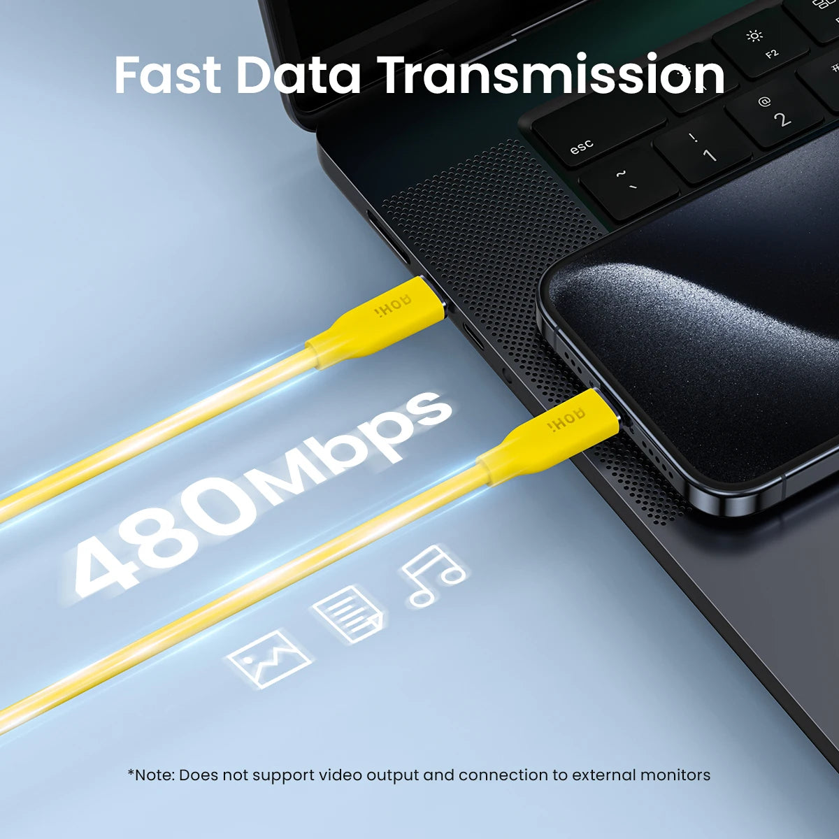 AOHI 240W PD 3.1 USB-C to USB-C Silky Cable — Premium Fast Charge 3.3ft — view 3 of chargers & cables