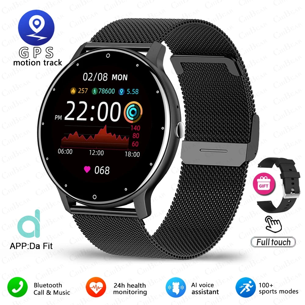 2026 Men's Ultra-Slim Smart Watch — 100+ Sports Modes AI Voice Bluetooth Smartwatch — view 9 of smart watches