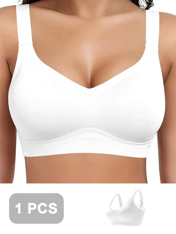 Seamless Wireless Push-Up Sports Bra &mdash; Soft Stretchy Everyday Bralette with Removable Padding — view 1 of sports bras