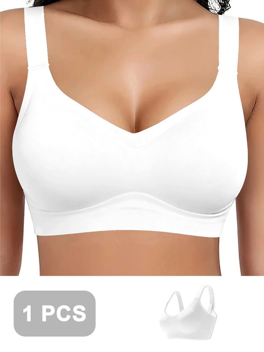 Seamless Wireless Push-Up Sports Bra &mdash; Soft Stretchy Everyday Bralette with Removable Padding — view 1 of sports bras