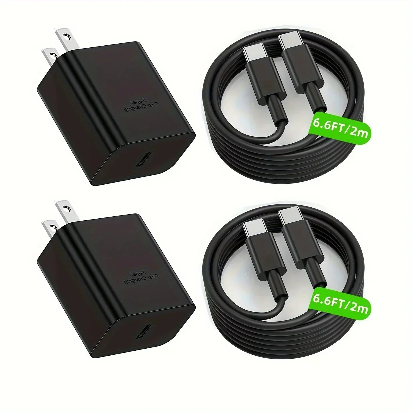 2-Pack 45W Samsung Super Fast Charger + 6.6ft USB-C Cable — Galaxy S24 Ultra — view 1 of chargers & cables