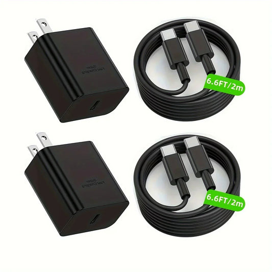2-Pack 45W Samsung Super Fast Charger + 6.6ft USB-C Cable — Galaxy S24 Ultra — view 1 of chargers & cables
