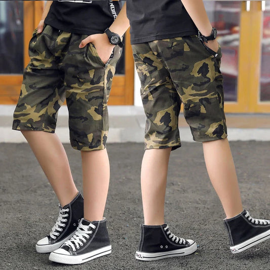 IENENS Teens Army Shorts Camouflage Short Trousers Children Short Pants