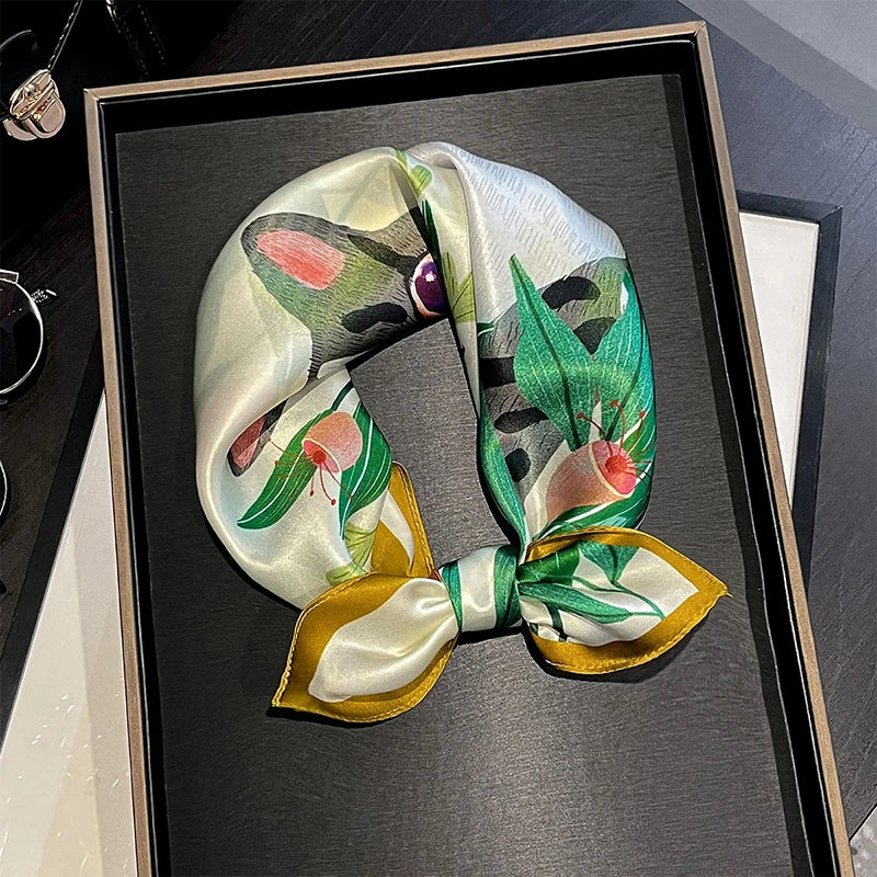Silk Scarf 2026 Mulberry Silk 53×53cm — Skin-Friendly Luxury Small Square Pashmina Bandana — view 6 of scarves & wraps
