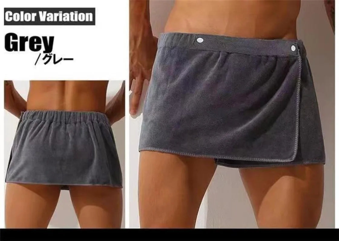 Quick-Dry Beach Towel Wrap — Men's Wearable Adjustable Towel Skirt — view 2 of beach towels