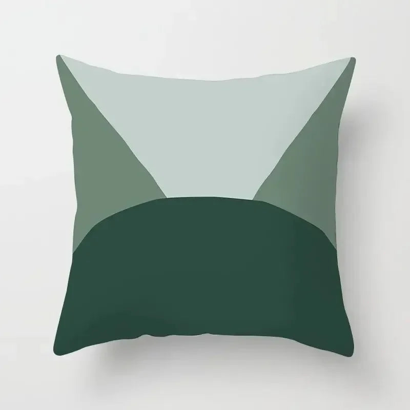 Fresh Green Geometric Cushion Cover &mdash; Polyester Pillowcase for Living Room &amp; Bedroom — view 10 of cushion covers & pillow cases