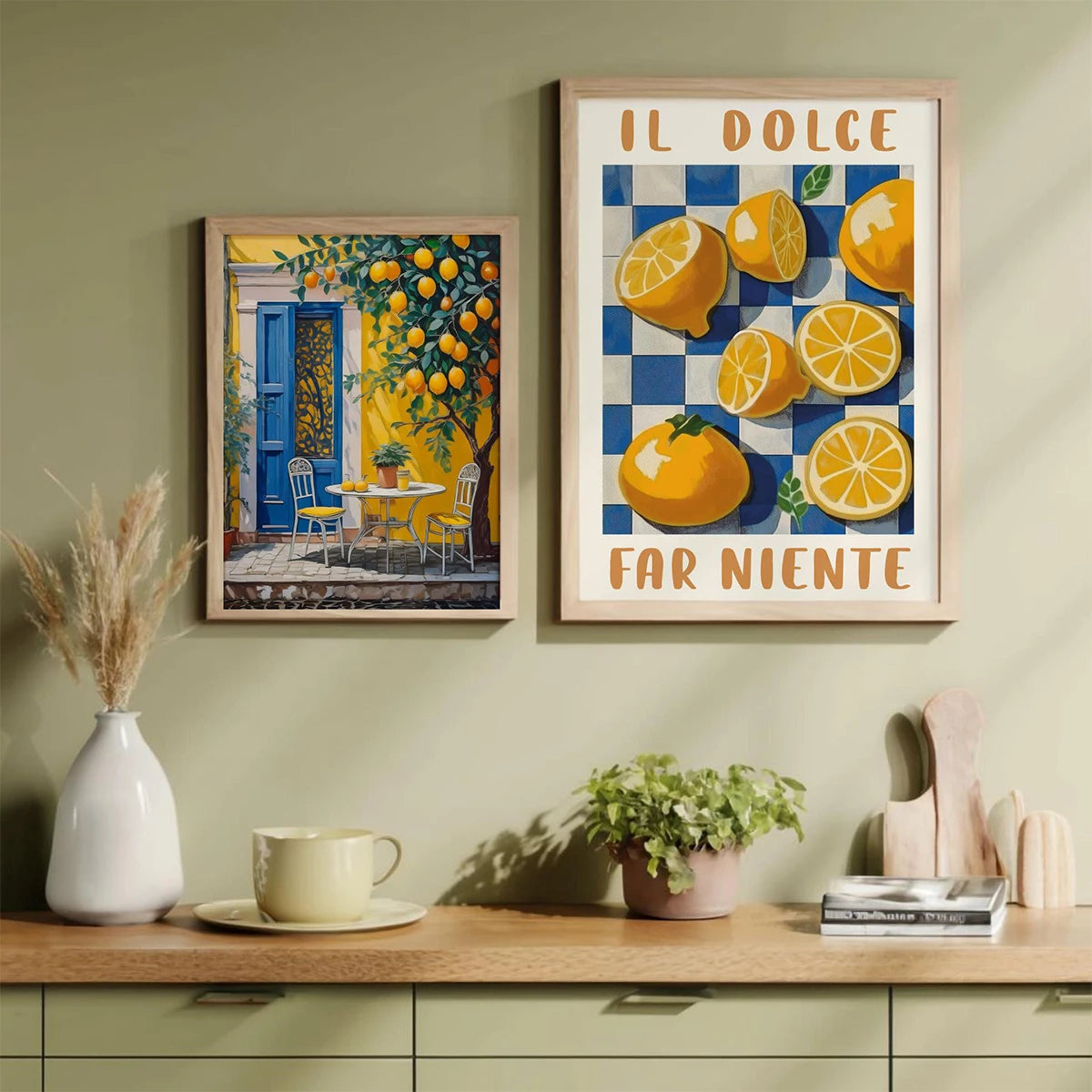 Italian Lemon Tree Canvas Poster &mdash; Cottagecore Landscape Spring Wall Art for Home Decor — view 6 of wall art & prints