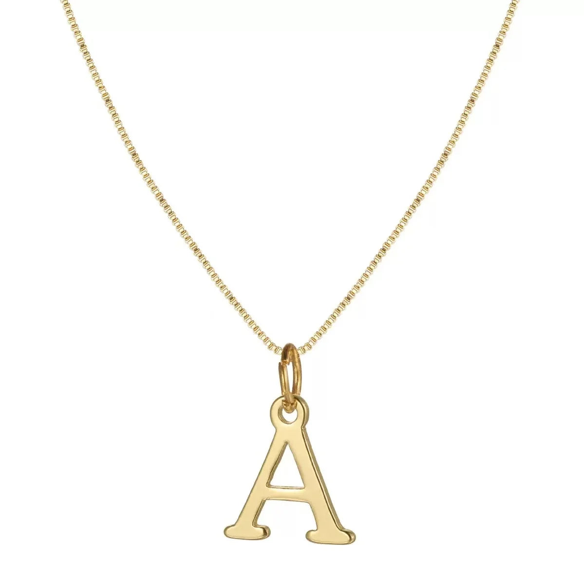Women's A-Z Initial Letter Necklace — 18K Gold Plated Stainless Steel Jewelry — view 6 of jewelry