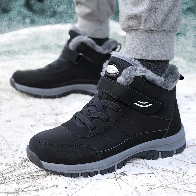 Women's Non-Slip Snow Boots — Platform Fur Combat Ankle Boots for Icy Sidewalks — view 2 of boots
