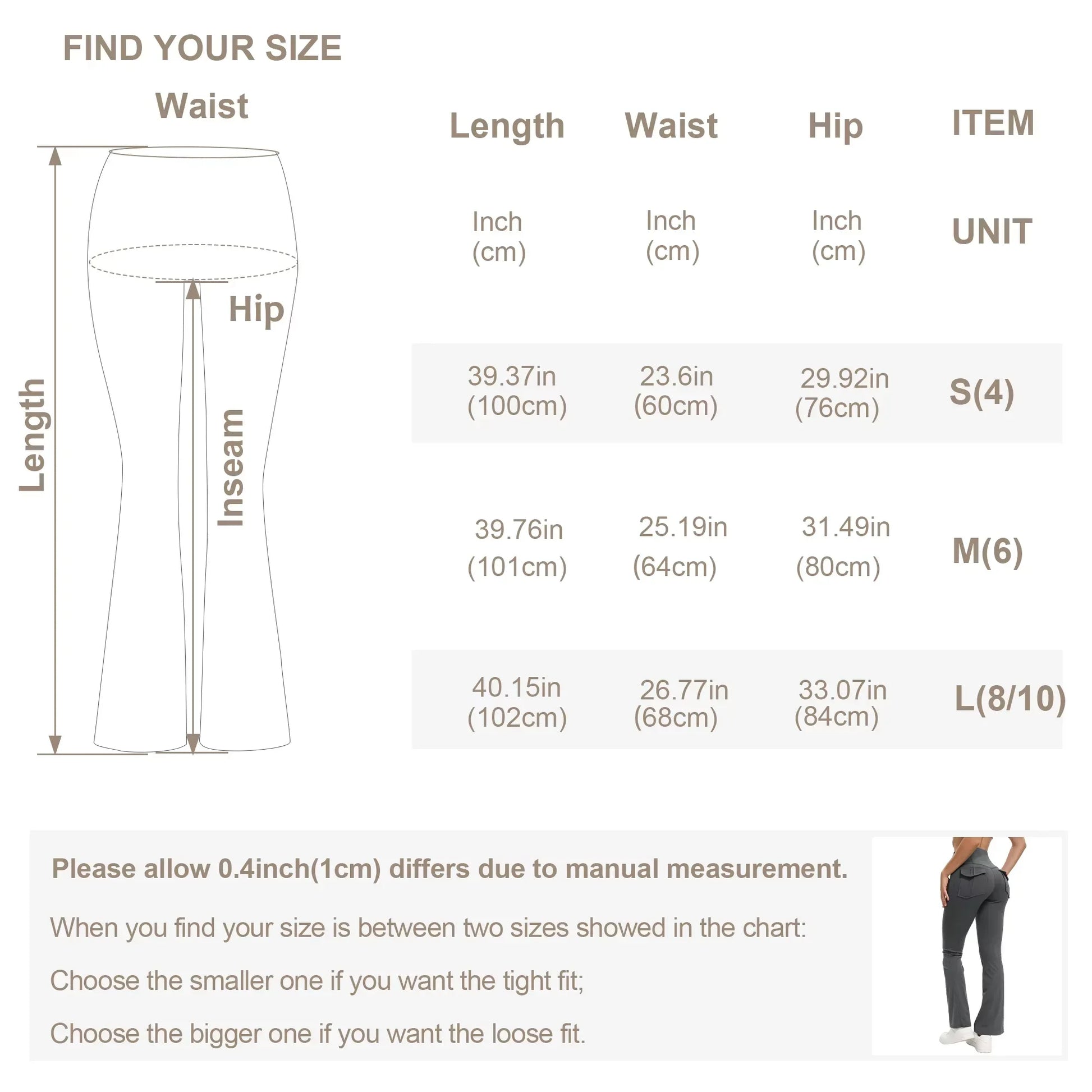 3-Pack Bootcut Yoga Pants with Pockets — Flared High-Waist Tummy-Control Leggings — view 6 of sports & fitness