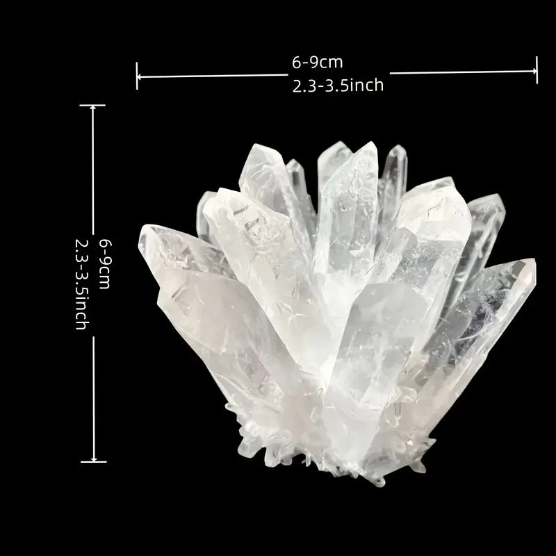 Crystal & Gemstone Clear Quartz Cluster — Spiritual Healing Crystal Decor Ornament — view 6 of crystal & gemstone