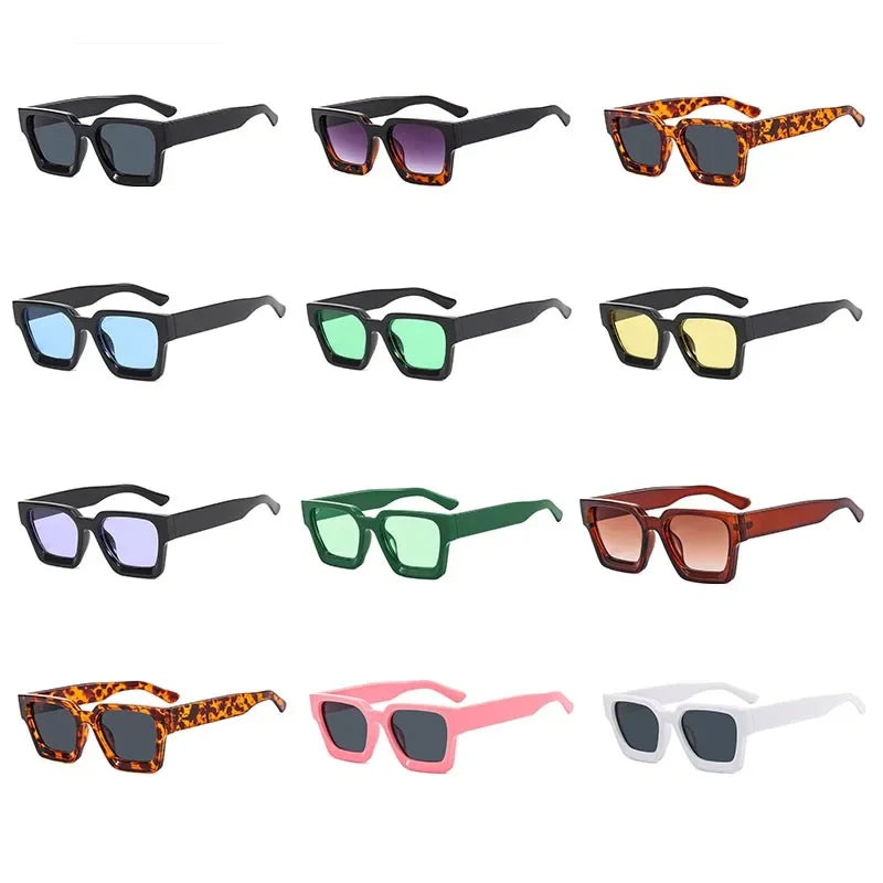 Square Vintage Sunglasses — Unisex UV400 Punk Retro Sun Glasses — view 5 of sunglasses