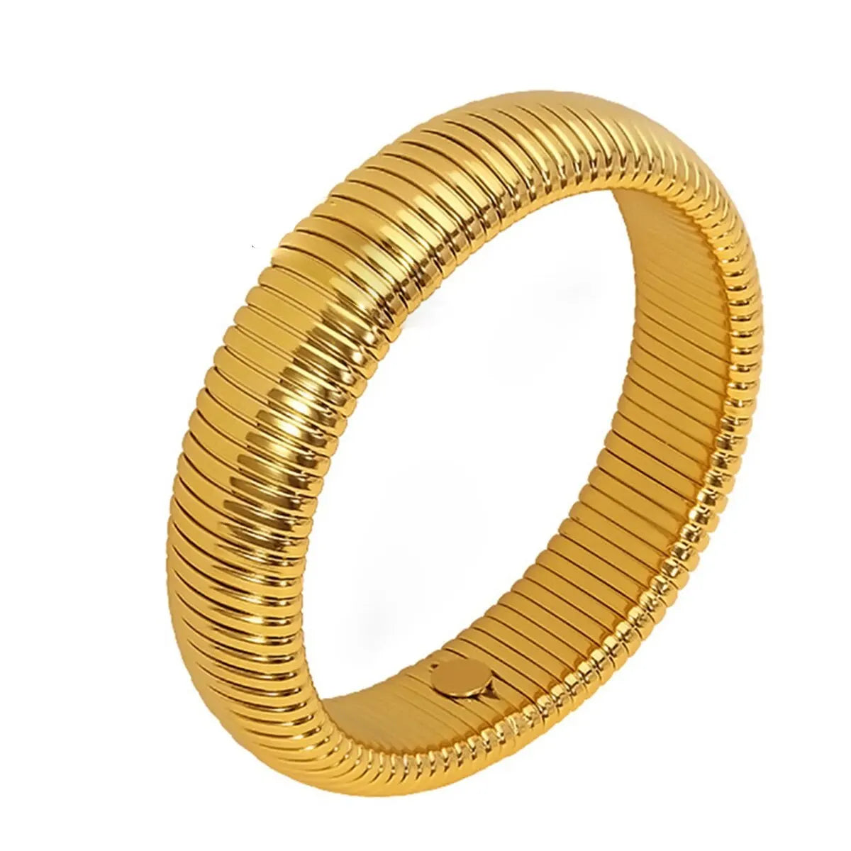 Unisex Waterproof Retro Bracelet — 18K Gold Plated Polished Steel Jewelry — view 10 of jewelry