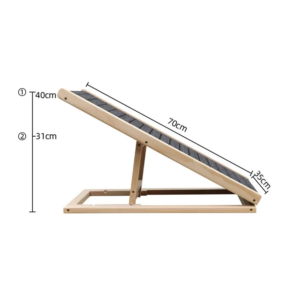 Adjustable Wooden Folding Dog Ramp, Portable 3-4 Level — product photo 5