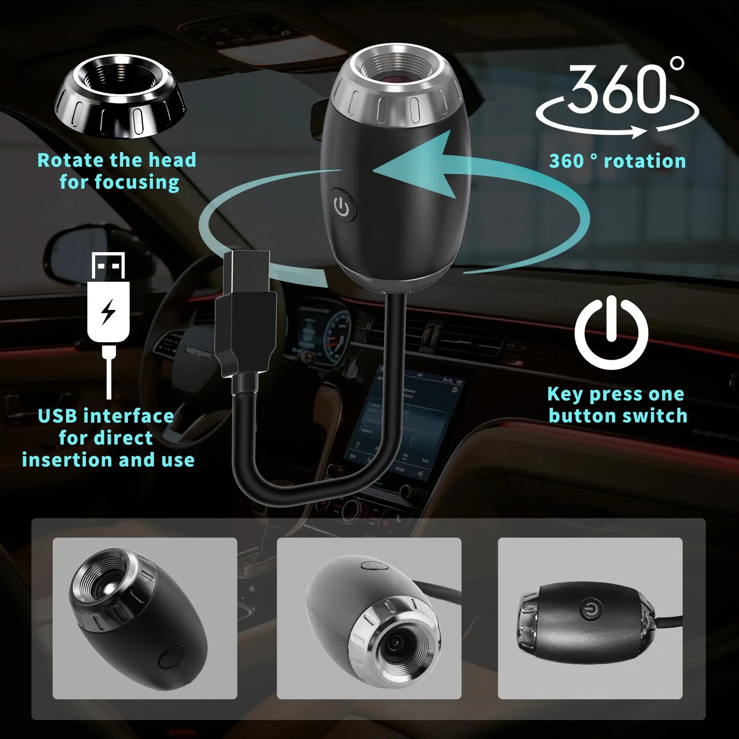 USB Ceiling Galaxy Projector &mdash; Mini Starry Sky Atmosphere Light for Car, Home &amp; Bedroom — view 4 of led &amp; smart lighting