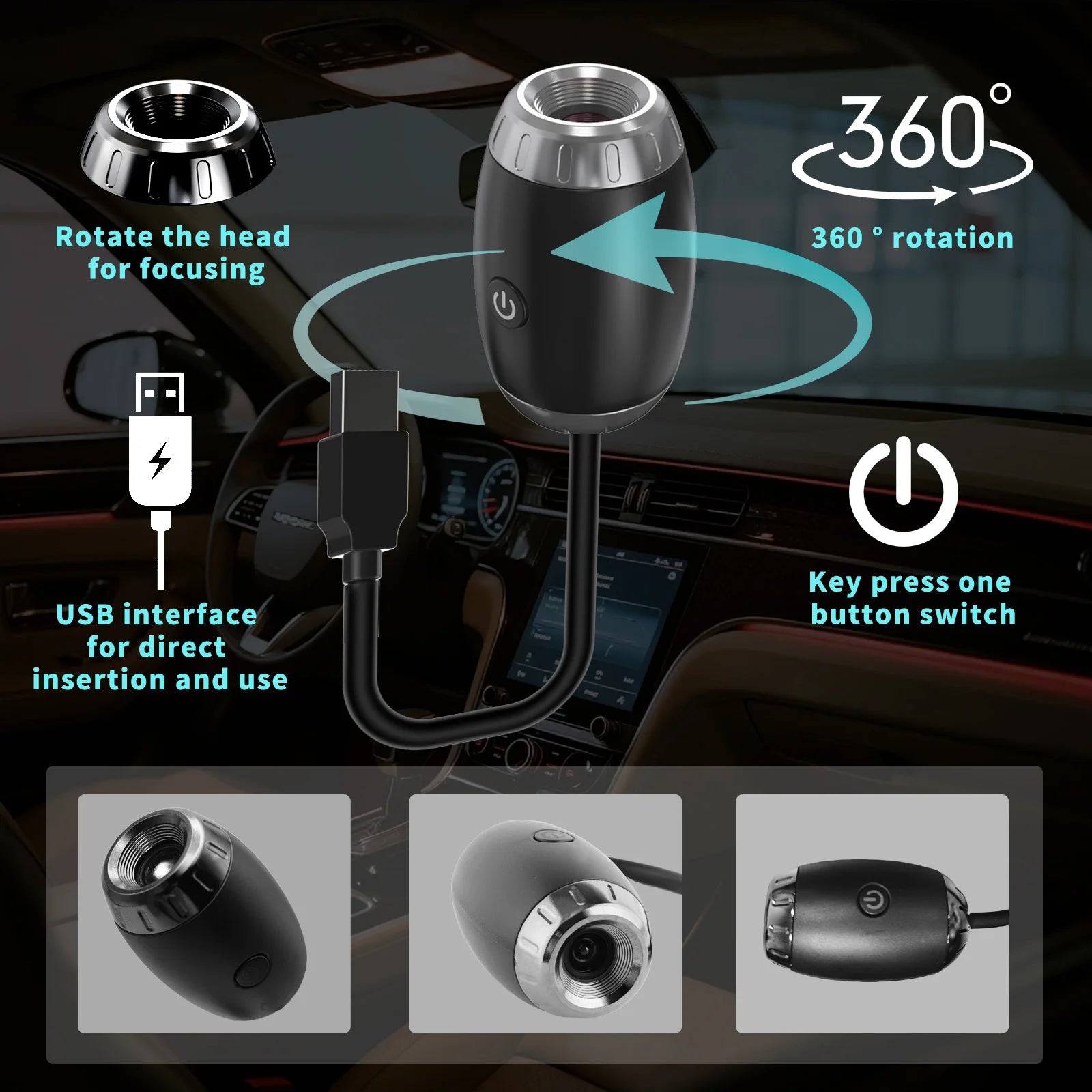 USB Ceiling Galaxy Projector &mdash; Mini Starry Sky Atmosphere Light for Car, Home &amp; Bedroom — view 4 of led &amp; smart lighting