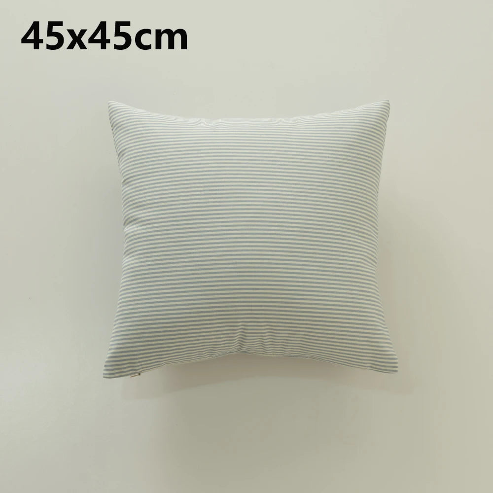 Plaid Sofa Cushion Cover &mdash; 30&times;50 &amp; 45&times;45 cm Multi-Color Stripe Pillowcase — view 9 of cushion covers & pillow cases
