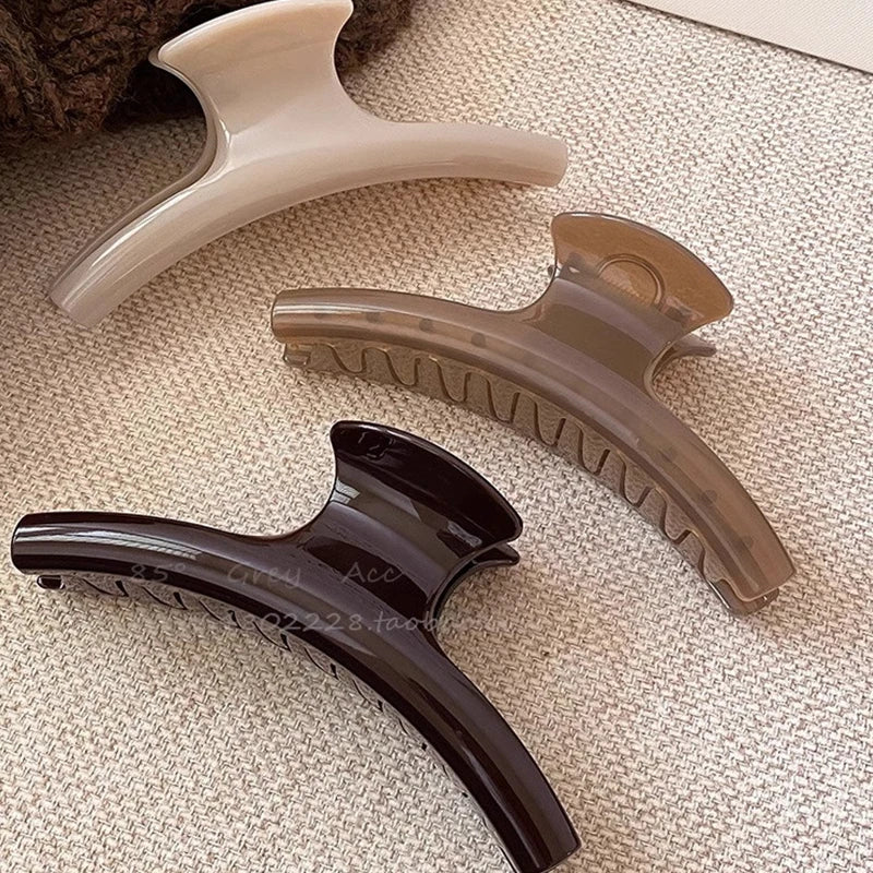 Large Hair Claw Clip — Elegant Solid Strong-Hold Jaw Clip for Women — view 2 of hair accessories