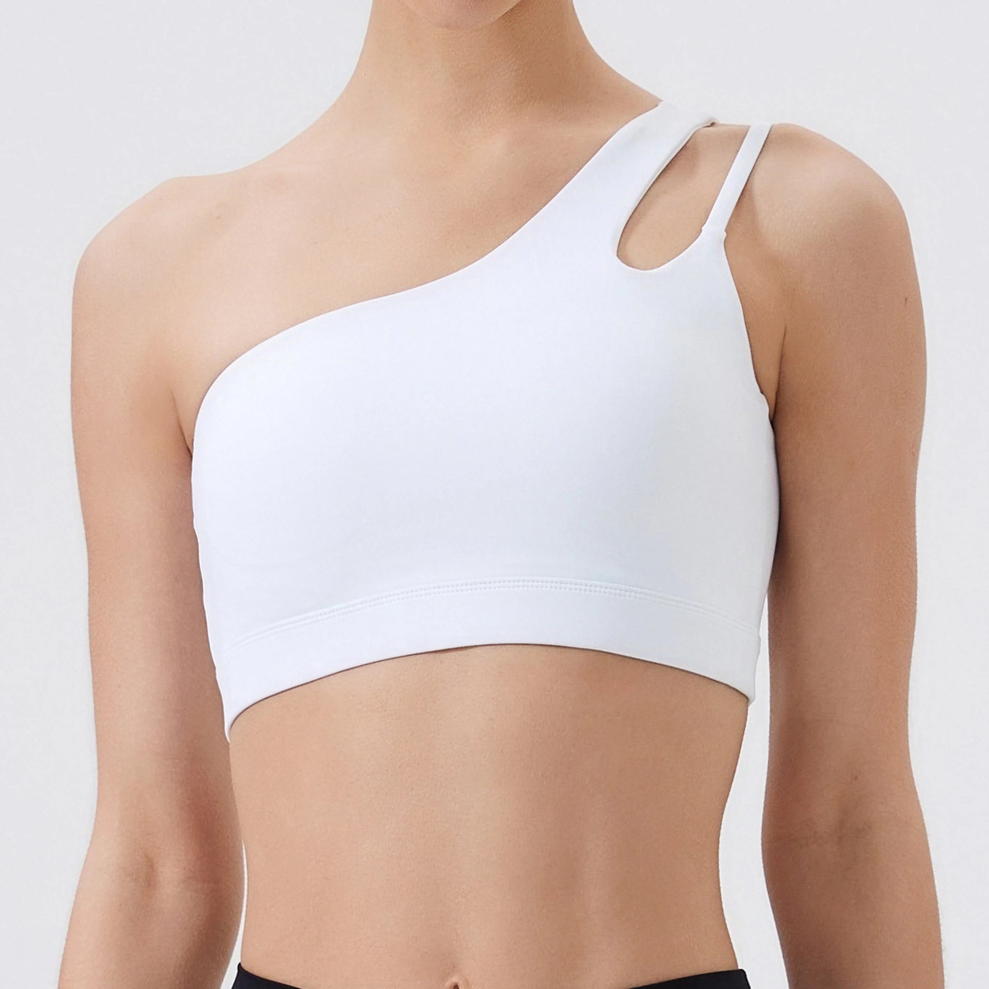 One-Shoulder Push-Up Sports Bra — Shockproof Breathable Gym Yoga Running Vest — view 13 of sports bras