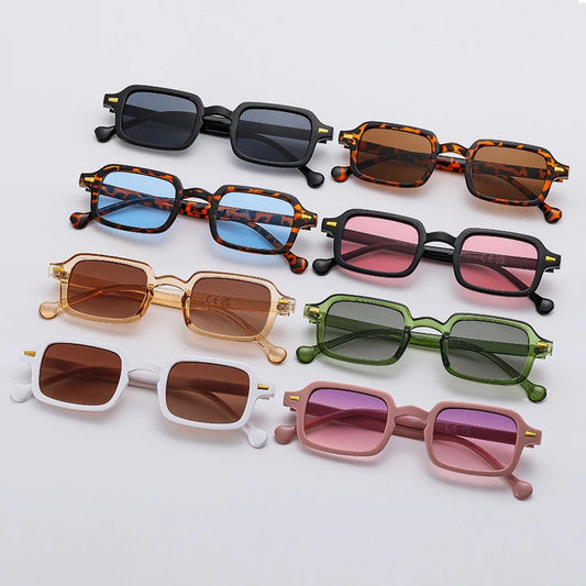 Rectangle Sunglasses Luxurious Designer — Vintage Brand Anti-Glare Women Men Square Shades — view 1 of sunglasses