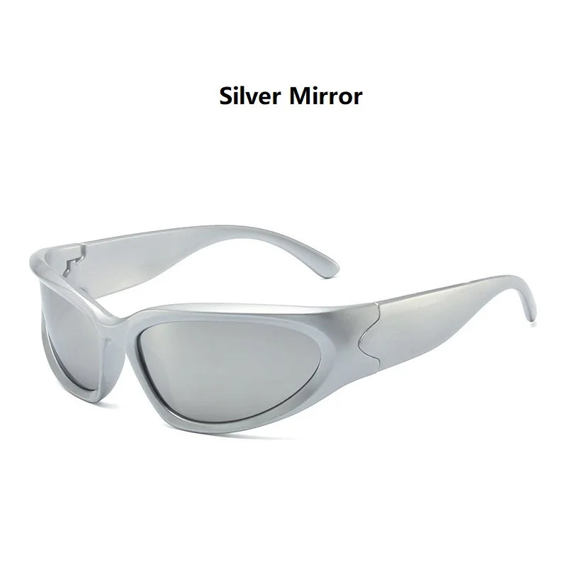 Y2K Wraparound Sunglasses — Unisex Punk Vintage UV400 Sun Glasses — view 7 of sunglasses