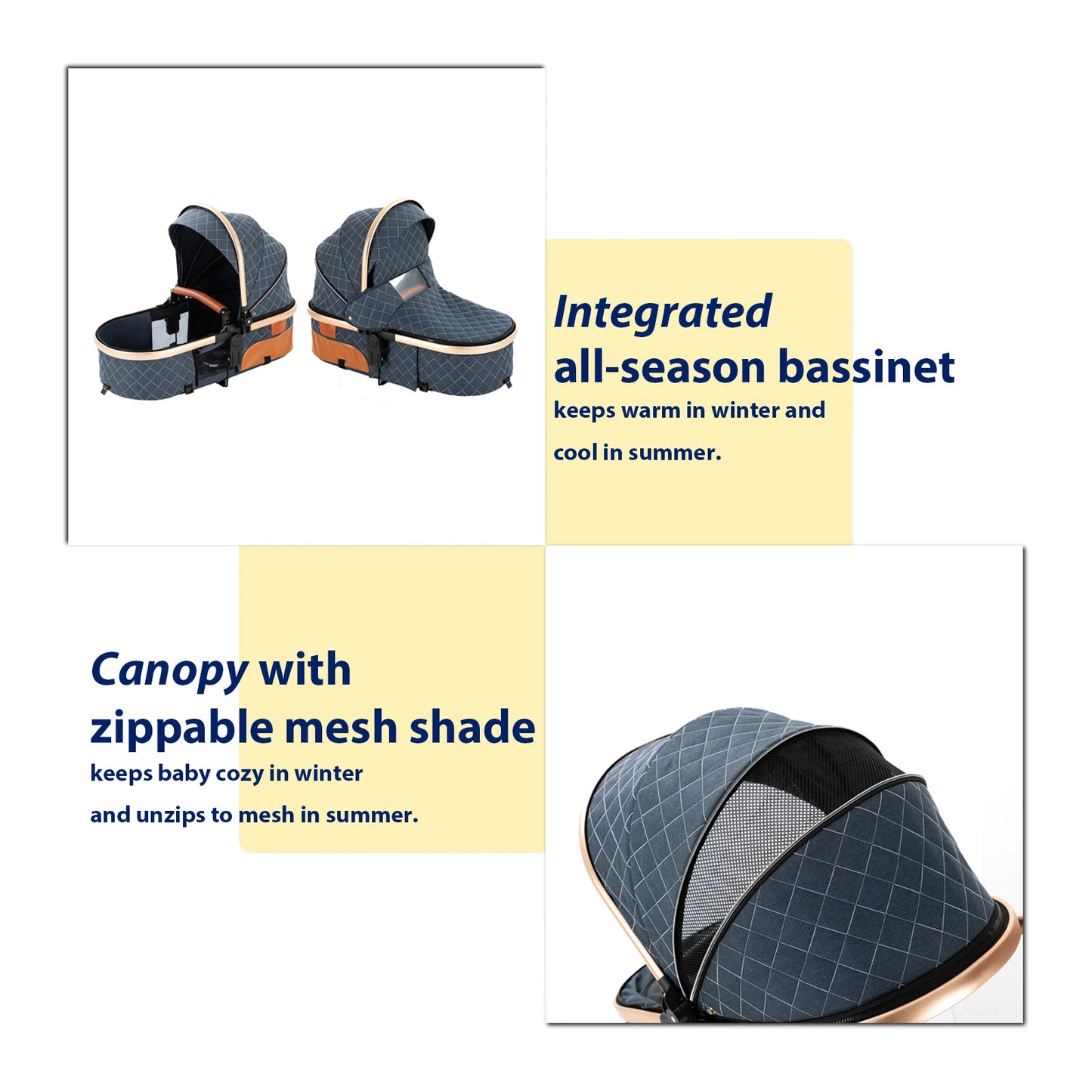 3-in-1 Baby Stroller Travel System - Bassinet, Car Seat &amp; Lightweight Stroller — view 3 of baby strollers