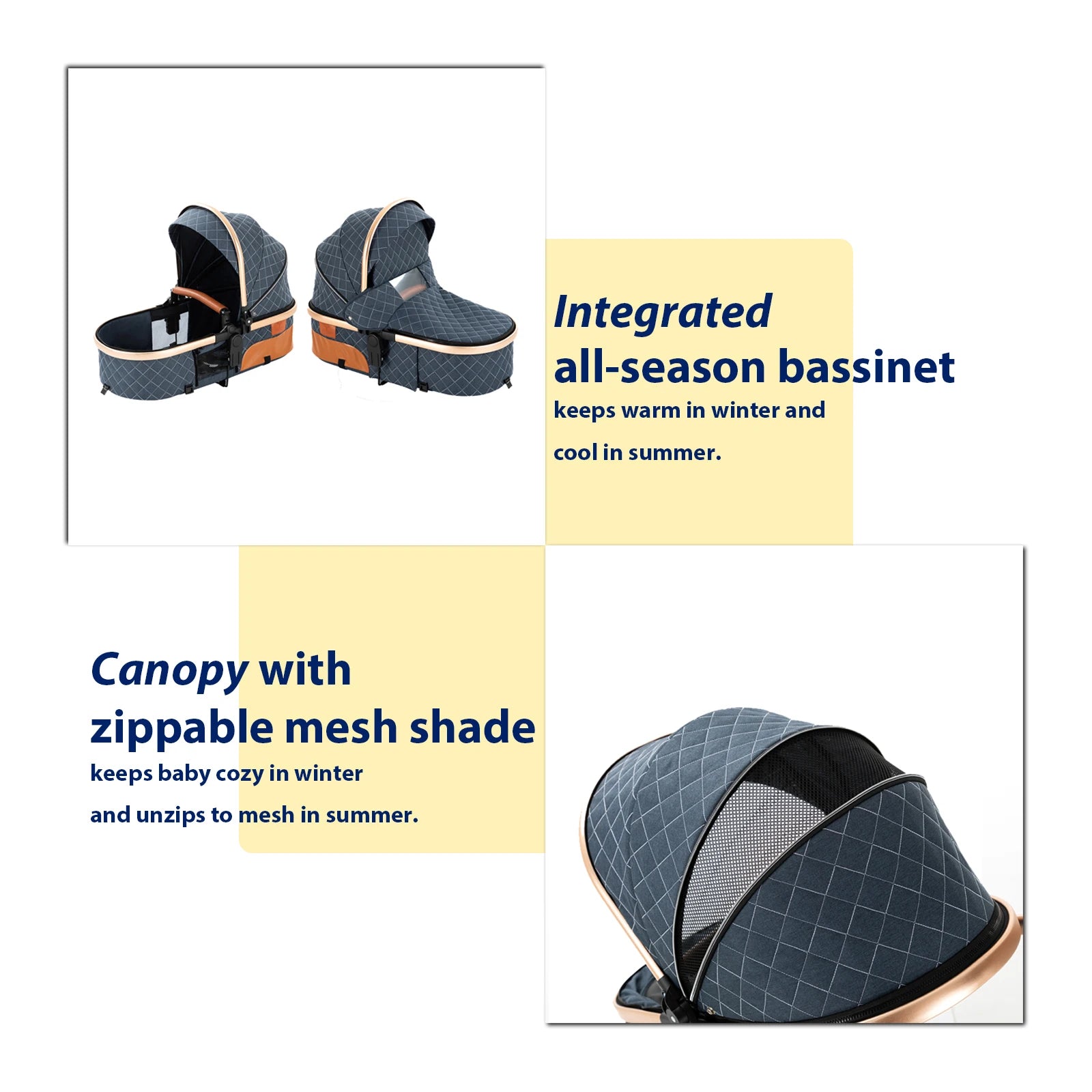 3-in-1 Baby Stroller Travel System - Bassinet, Car Seat &amp; Lightweight Stroller — view 3 of baby strollers