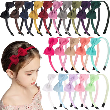 1PCS Cute Solid Color Ribbon Hair bands for Baby Girls Bows summer Headband for girls Kids Fashion Hair Aceessories  FDr10 — view 1 of product