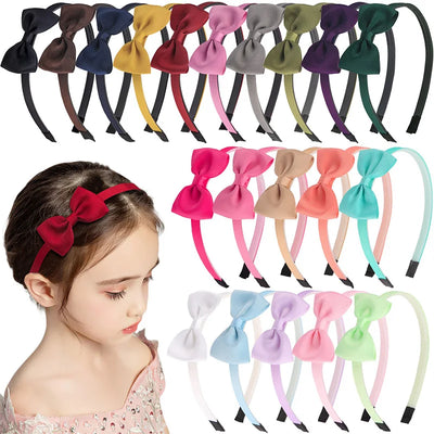 1PCS Cute Solid Color Ribbon Hair bands for Baby Girls Bows summer Headband for girls Kids Fashion Hair Aceessories  FDr10 — view 1 of product