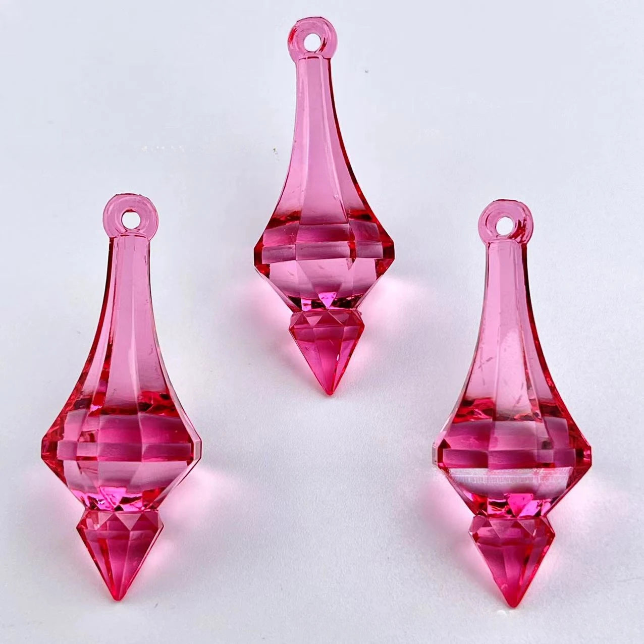 Home Decor Acrylic Pointed Drop Chandelier Beads — 20 Pcs Colorful DIY Pendants for Weddings & Parties — view 7 of home decor