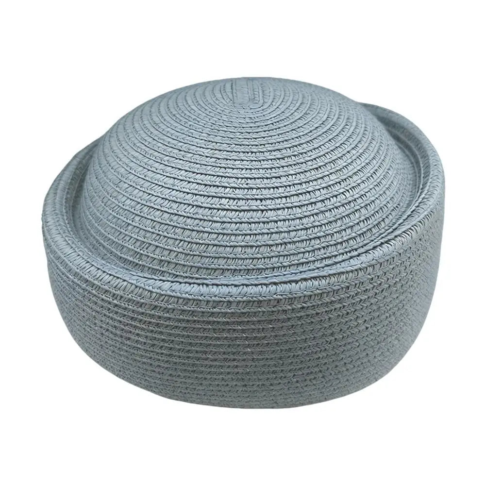 Retro Straw Sun Hat — Wide-Brim Breathable Summer Beach Hat — view 8 of hats