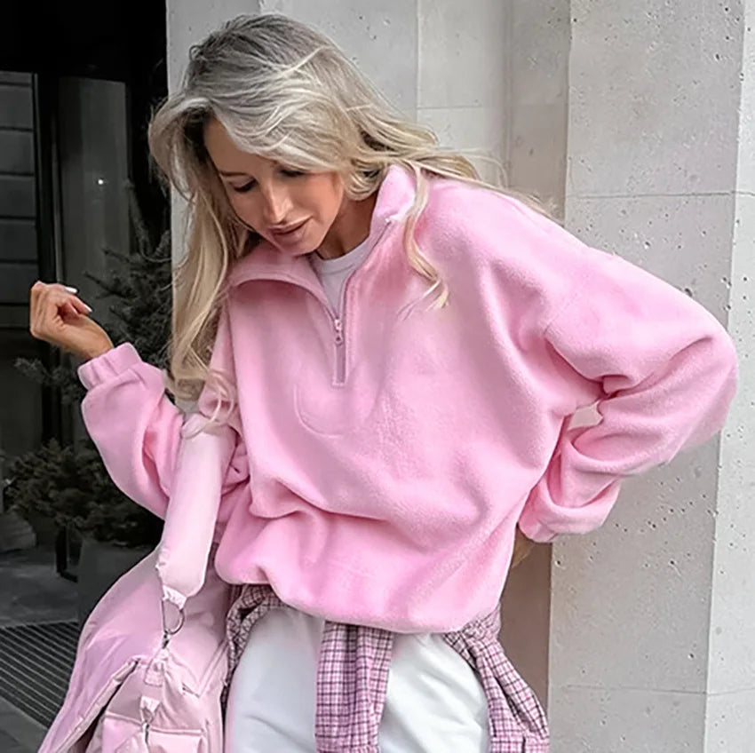 Minimalist Women’s Sports Hoodie – Casual Leisure Style for Autumn & Winter 2024