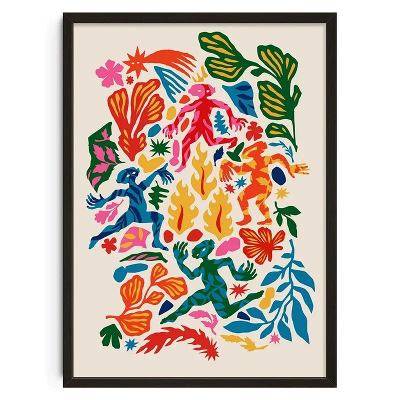 Retro Abstract Nourishing Soul Canvas Poster &mdash; Classic Wall Art for Living Room Decor — view 11 of wall art & prints