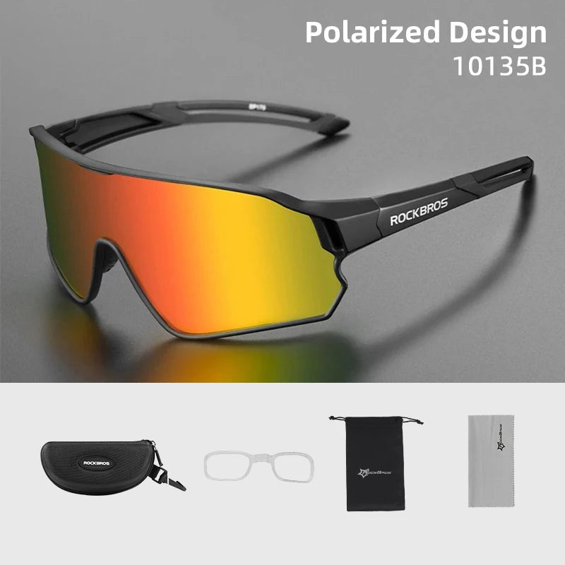 ROCKBROS Polarized Sport Sunglasses UV400 — Bicycle Hiking Camping Golf Cycling Eyewear Pro Grade — view 17 of sunglasses