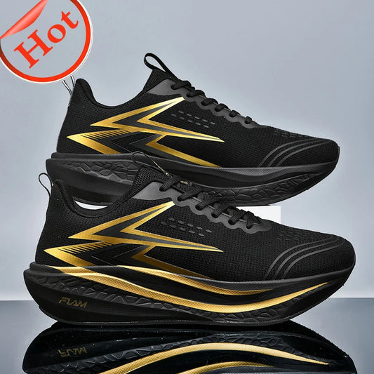 Carbon Board Running Sneakers — Marathon Lightweight Non-Skid Breathable Trainers — view 1 of sneakers