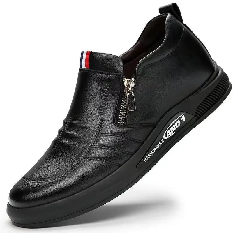 All-Season Men's Leather Loafers — Slip-On Business Casual Moccasins — view 4 of flats & loafers